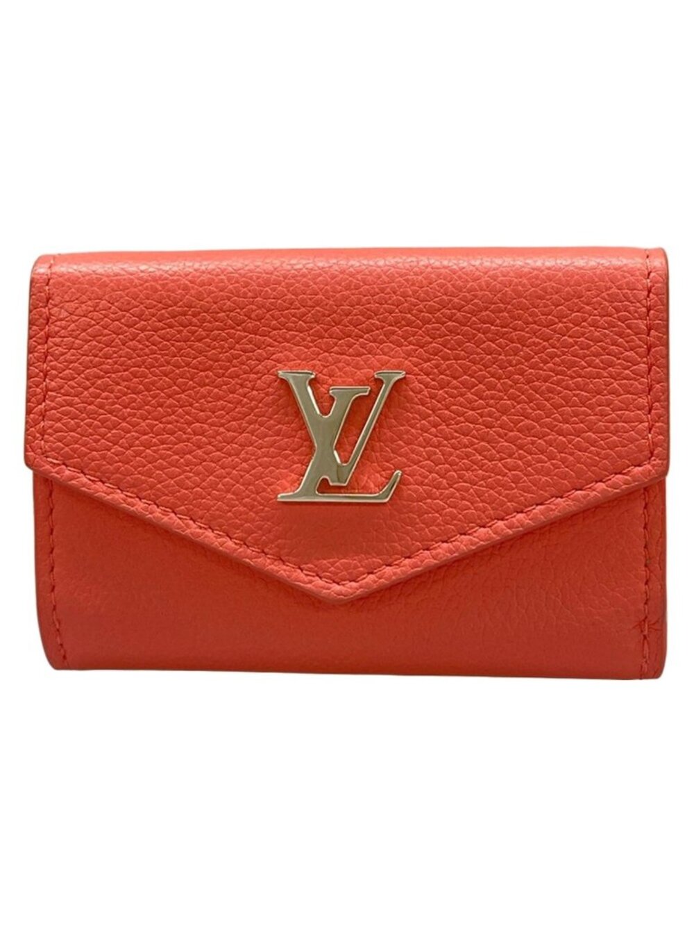 Louis Vuitton Trifold Wallet Lockme Portefeuille Lock Mini Blossom Leather